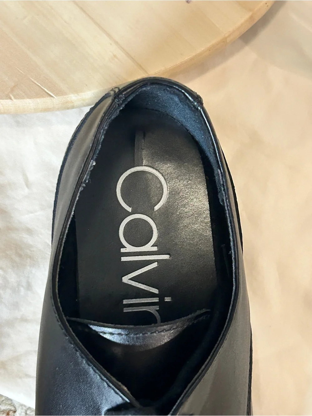 Calvin Klein Men's Black Brodie Lace-Up Dress Oxfords US 10